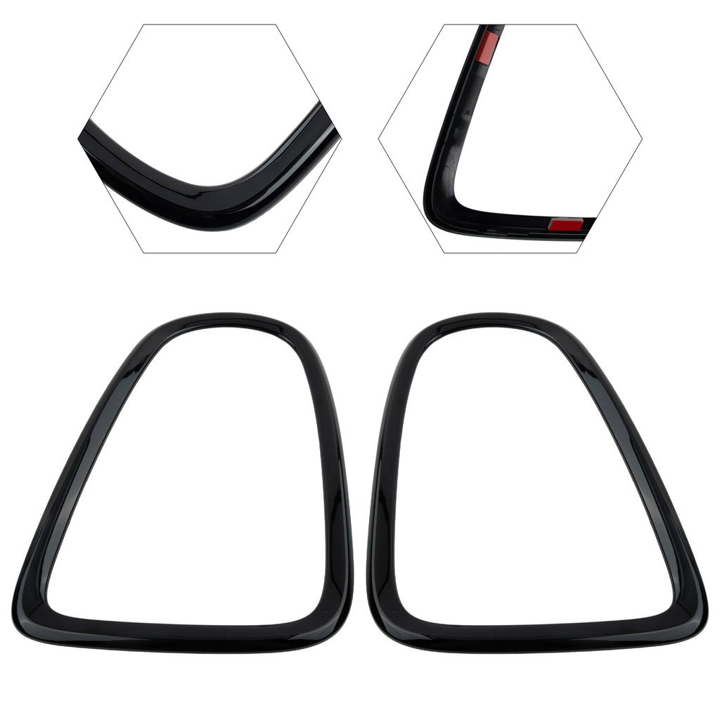 2pcs Car Glossy Rear Tail Light Ring Surround Cover Trim For Mini For Cooper R56 R57 R58 R59 2007-2013