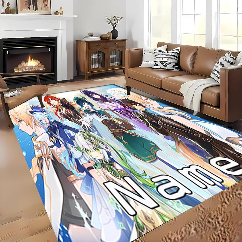 Custom personalization Genshin Impact characters Area Rug - Perfect For Kitchen, Bathroom,Laundry Room Decor Large Size Available,Gift All Seasons