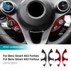 Real Carbon Fiber Car Steering Wheel Cover Trim Sticker For Mercedes Benz Smart 453 Fortwo/Forfour 2016 2017 2018 2019 2020-2025