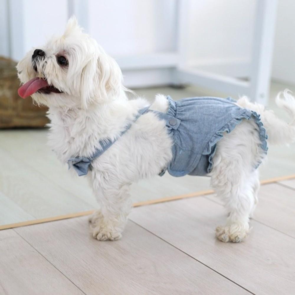 Adjustable Pet Physiological Pants Thin Breathable Suspender-Style Pet Dog Diapers Bow Pet Jumpsuit Wound Recovery