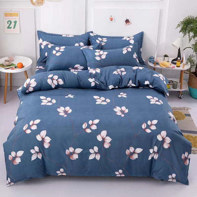 Простыня King Size/Queen Size/полноразмерная простыня, пододеяльник, наволочка, комплект простых постельных принадлежностей из плотного хлопка для спальни