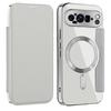 Business Flip Leather Matte Armor Shell For Magsafe Magnetic Phone Cases For Google Pixel 10 9 Pro XL 8A 7A Clear Plating Cover