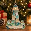 Modern Home Holiday Decor Handmade Sea Glass Coastal Christmas Ornaments, Turtle Seahorse Starfish Tree Ornaments Sailboat Beach Hanging Decoration