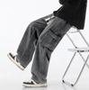 Autumn Men Cargo Jeans Baggy American High Street Y2K Pocket Overalls Fashion Streetwear Vintage Wide Leg Pants