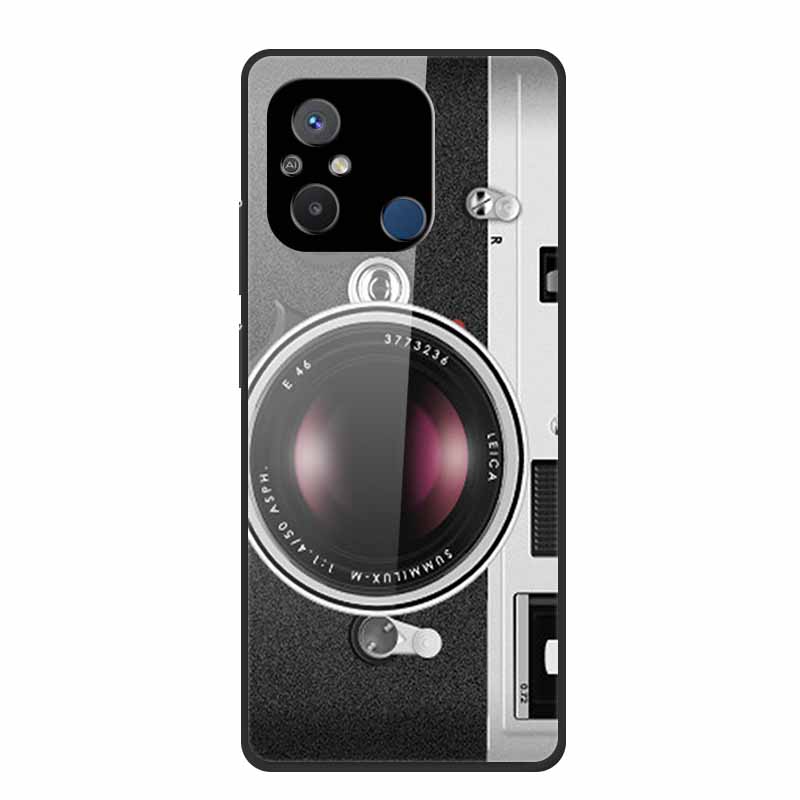 Закаленное Стекло Чехол для Redmi 12C Задняя Крышка Жесткий Чехол для Xiaomi Redmi 12C 4G Чехол для Телефона Redmi12C Fundas 22120RN86G Крутой Бампер