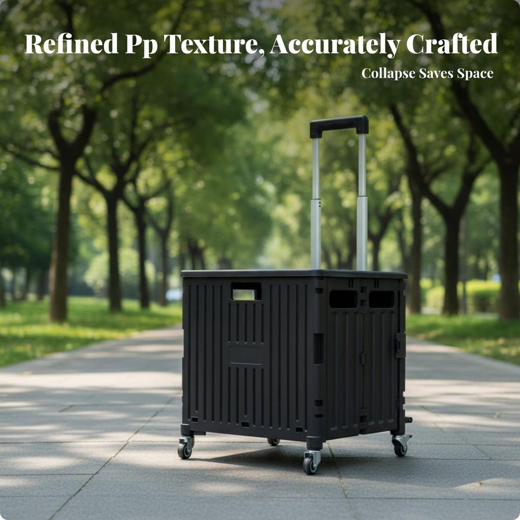 Rolling Shopping Cart with Lid Lockable for Camping