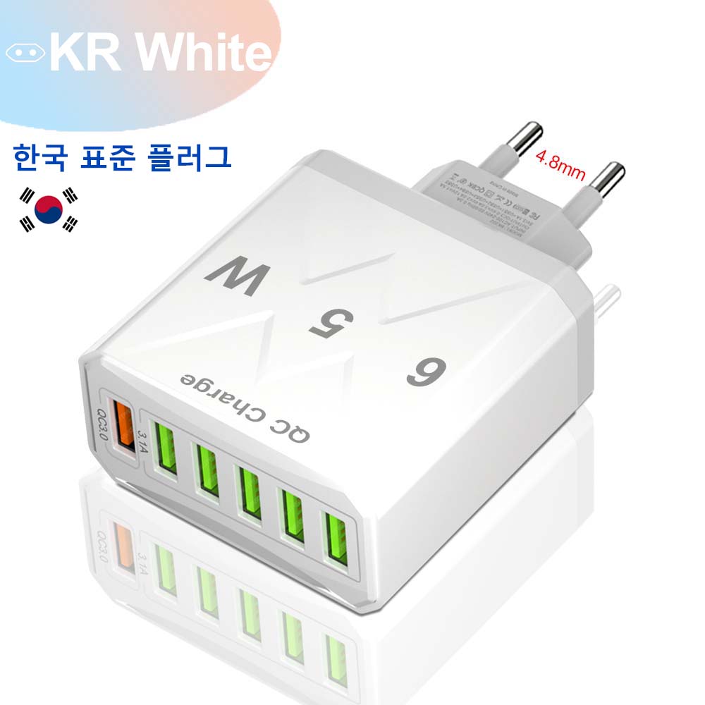 6 портов USB зарядное устройство QC3.0 универсальный быстрозарядный мобильный телефон быстрая зарядка настенный адаптер для iPhone Samsung Xiaomi