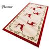 Indoor Holiday Decoration Christmas Bedroom Rug, Soft Imitation Cashmere Area Non-Slip Washable Festive Cozy Bedside Floor Covering Rug for Entryway,
