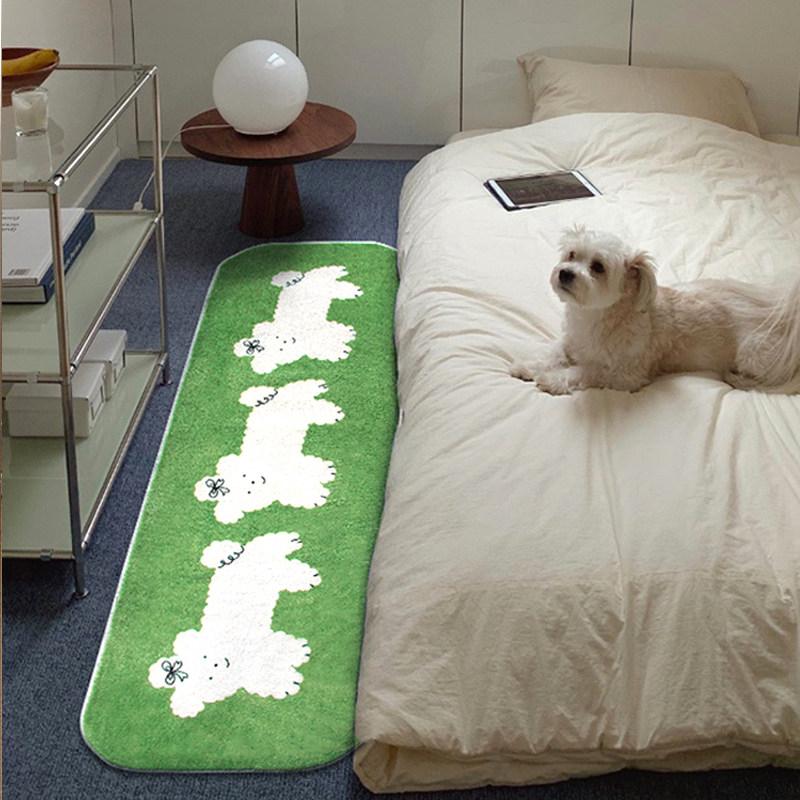 Cartoon Animal Printed Running Blanket, Anti Slip Pad, Bedroom Entrance Pet Soft Floor Mat, Home Decoration