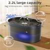 2.2L Cat Water Fountain Smart Pet Drinking Fountain with Filter LED Light Activated Carbon for Cats Dogs