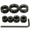 3-12mm Drill Chuck 7Pcs Black Depth Stop Collar Ring Drill Bit