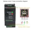 VFD 0.75KW to 5.5KW Variable Frequency Drive 1 Phase 220V Input Three Phase 380V Output Frequency Converter Frequency Inverter