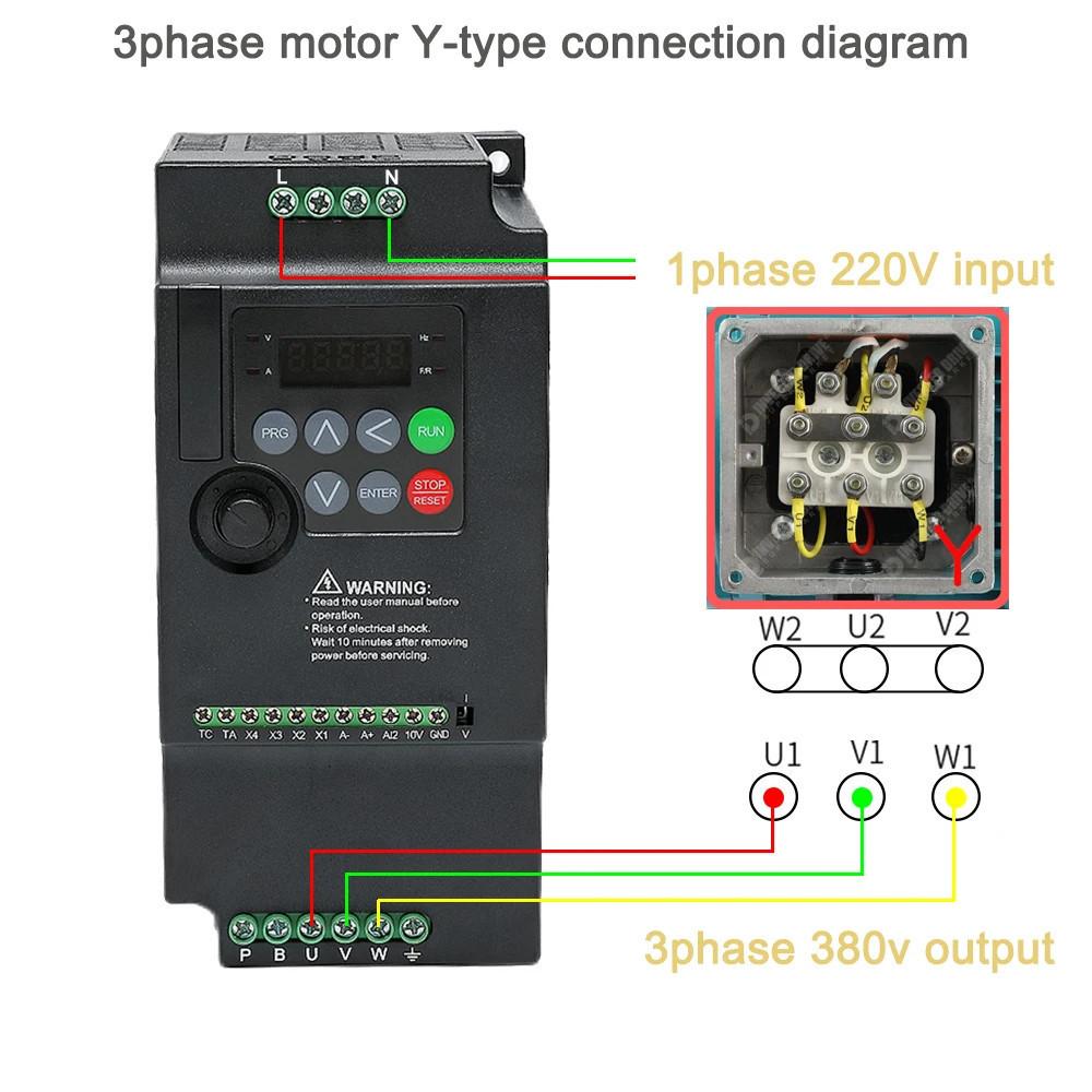 VFD 0.75KW to 5.5KW Variable Frequency Drive 1 Phase 220V Input Three Phase 380V Output Frequency Converter Frequency Inverter