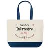 Sac Shopping - PLANETEE - Grand Format - Bleu - Coton - 40 X 45 Cm