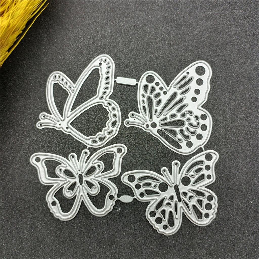Troquel Corte Club Arte En Papel Infantil Con Cuatro Mariposas En Acero Al Carbono Y Metal