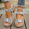 Large Size Thick High-heeled Sandals for Women In the Summer of 2025, the New TEUM Explosion, Light Outer Sandals for Women