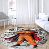Popular Anime Naruto Circular Carpet Fashion Pattern Soft Plush Rug Non-Skid Mat For Boys Kids Bedroom Living Room Home Decor