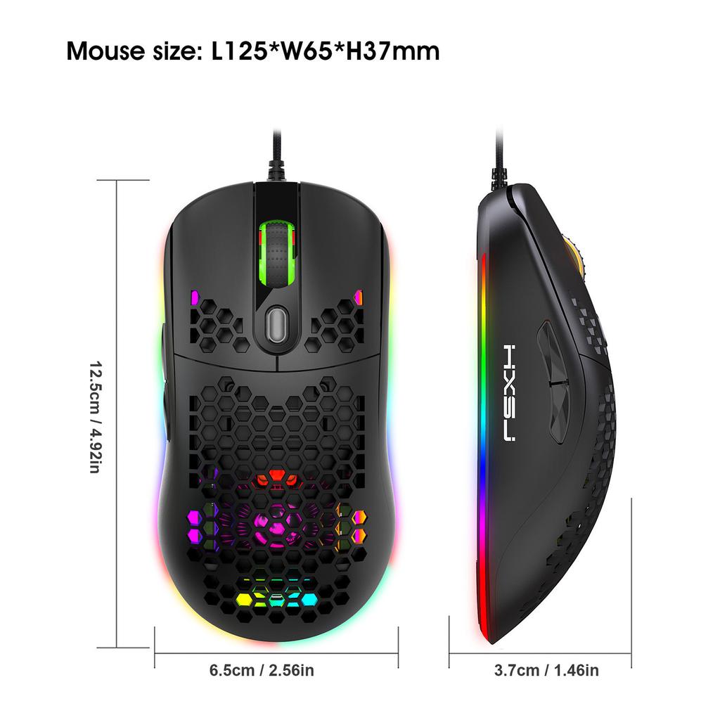 Mechanical Define the Game USB Wired 6400DPI Gaming Mouse Mice For PC