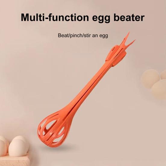 Венчик для взбивания яиц Food Clip 3-в-1 Многофункциональные кухонные щипцы для смешивания и приготовления на гриле Эргономичный дизайн Венчик для смешивания яиц для приготовления пищи