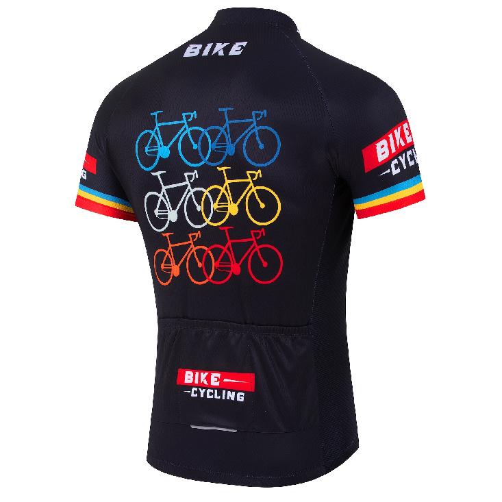 Мужская высококачественная велосипедная майка с коротким рукавом со светоотражающей биркой и принтом с буквами - дышащая влагоотводящая ткань, всесезонная стандартная посадка