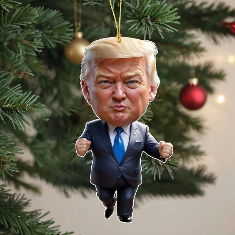 Креативный новый забавный мультяшный кулон Трамп акриловый плоский подвеска для салона автомобиля брелок подвеска