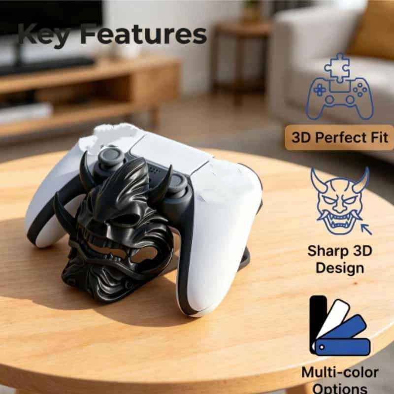 3D-печатная подставка для игрового контроллера, дизайн в виде маски самурая Они, настольный держатель для геймпадов Switch Pro