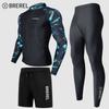 Mens UV Protection Rash Guard Set Long Sleeve Quick Dry Swimsuit Surfing Snorkeling Diving Swimming