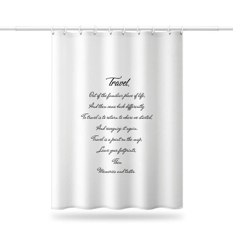 Bathroom Thickened Waterproof Curtain Mildew Proof Shower Curtain Shower Partition Curtain Shower Curtain Bathroom Curtain Free Perforation