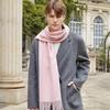 Высококачественный мужской и женский шарф из шерсти и кашемира - Корейский стиль, однотонный серый, универсальный зимний аксессуар