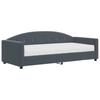 Daybed with Mattress Dark Grey 90x200 cm Velvet