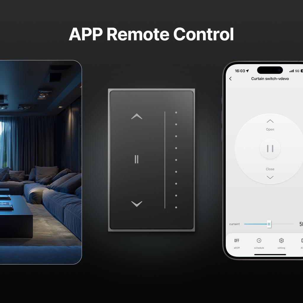 Zigbee Smart Curtain Wall Switch EU UA Wireless Tuya Smartlife APP Remote Control Alexa Google Home