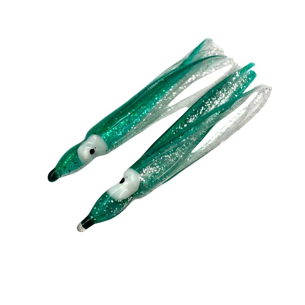 Ready Stock Weiyu High-quality 2.5/3.5/4.5inch Small PVC Octopus Skirt Soft Fishing Lure Glow-in-the-dark Eye for Saltwater 5pcs