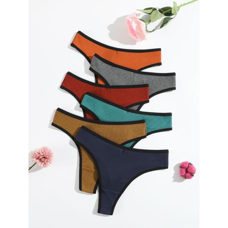 Цельнохлопковые стринги, простые женские трусики-стринги, сексуальное женское нижнее белье, однотонные базовые таньги для женщин и девочек
