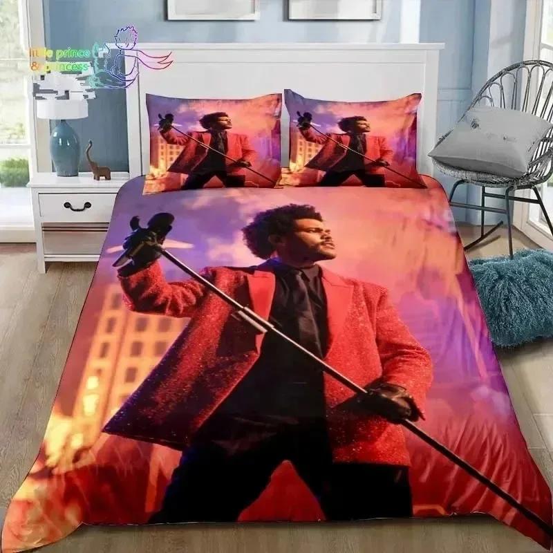 3D Печать XO The Weeknd 3D НОВЫЙ Пододеяльник Наволочка Комплект постельного белья Взрослый Мальчик Девочка Украшение спальни Дети Односпальный Двуспальный Большой