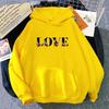 2025 New Arrival Women's Hooded Sweatshirts Love Flower Print Hoodies All Season Ladies Urban Casual Fashion Warm Soft Pullover