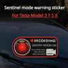Универсальная наклейка-предупреждение для автомобиля Режим стража Регистратор Электростатическая наклейка Предупреждение Защита от кражи Наклейки Автоаксессуары