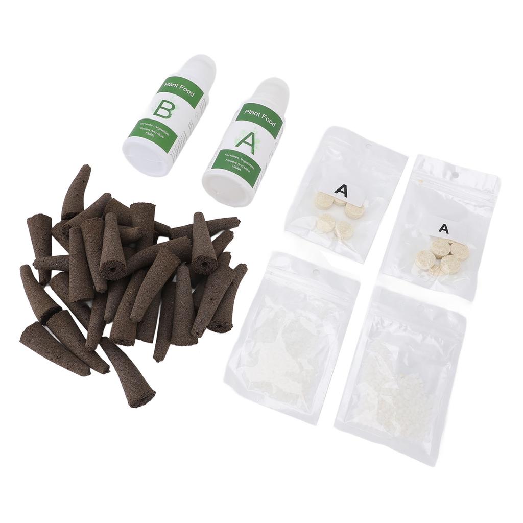 Комплект для выращивания растений в гидропонной системе, набор для выращивания всего, что угодно, с 50 губками для выращивания, гидропоника