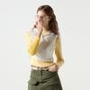 MunSingwear Women S Long Sleeve Mock Neck T ShirT Yellow  mq122lSw14 