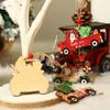 Christmas Ornaments Red Truck Christmas Tree Decoration, Christmas Ornaments Bulks, Wooden Farmhouse Hanging Crafts