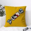 White Rabbit Cushion Cover Eco Linen Pillow Case  DoubleSided Print Breathable  Durable Hidden Zipper Home Decor Gift