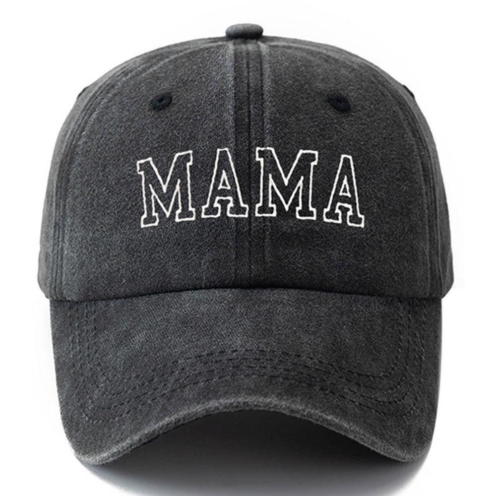 Модные washed cotton MAMA MINI вышитые кепки Винтажные дышащие бейсболки Регулируемые уличные солнцезащитные шляпы