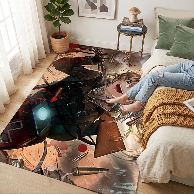 Warrior Girl Living Room Nonslip Area Rug Soft Carpet For Bedroom Game Playroom Sofa Office Home Decor Doormat Christmas Gift C926548