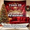 Custom Name Personalized Liverpool FC Print Tapestry, Wall Art Decor, Bedroom, Dorm, Apartment, LivingRoom, Party Backdrop, Gift for Birthday
