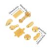 100Pcs Mini Gold Feng Shui Ornaments Wealth Fortune Attracting Gold Ingots Melon Seeds for Holiday Gifts