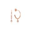 Tirr Lirr Simple Hoop Dew Silver Pink Earrings TESSVP11737M