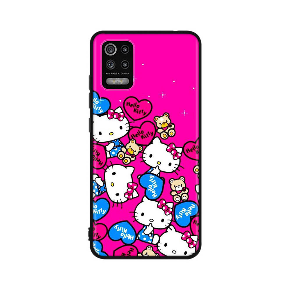 Чехол KT67 Hello Kitty Cartoon для Samsung A04 A14 A23 A34 A54 M23 M33 M52 M53 Realme 10 9 C30S C35 C55 VIVO Y02S Y21 Y33S Y51 X80 Pro Прозрачный чехол