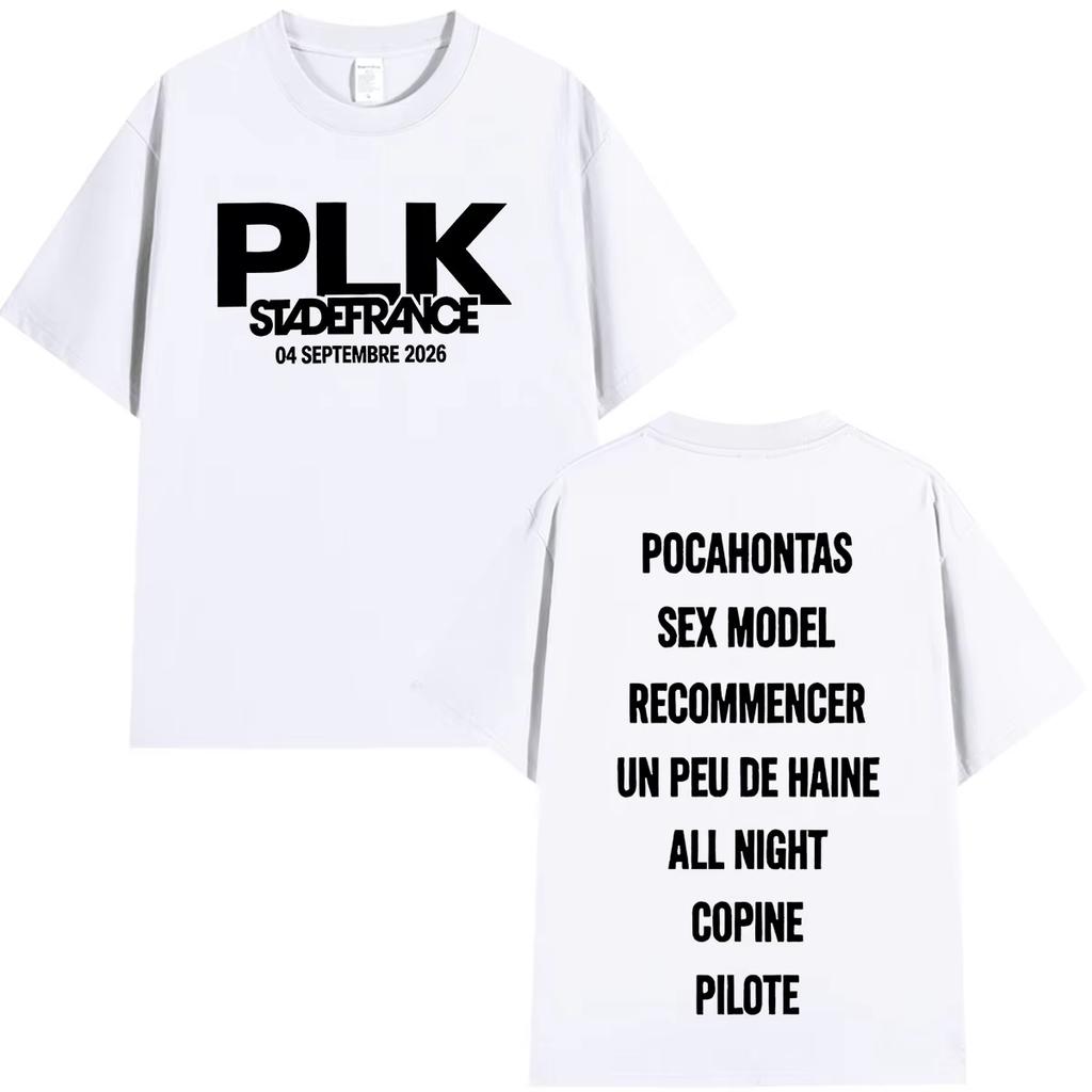 Plk Stade De France Tour 2026 Merch Tshirt Men Women Summer Cotton Clothing Fashion Oversized Short Sleeved Top Streetwear