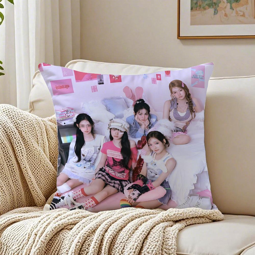 GirlGroup Kpop KKIIIKIII Cushion Cover Pillowcase Antidustmite living Room Sofa Decor Cushion Room