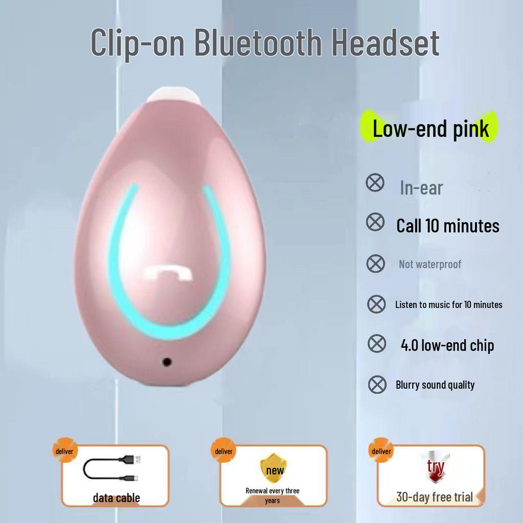 2025 Беспроводные наушники-клипсы Bluetooth - Бинауральные, Высокая ценность, Суперчистый звук, Длительное время работы от батареи