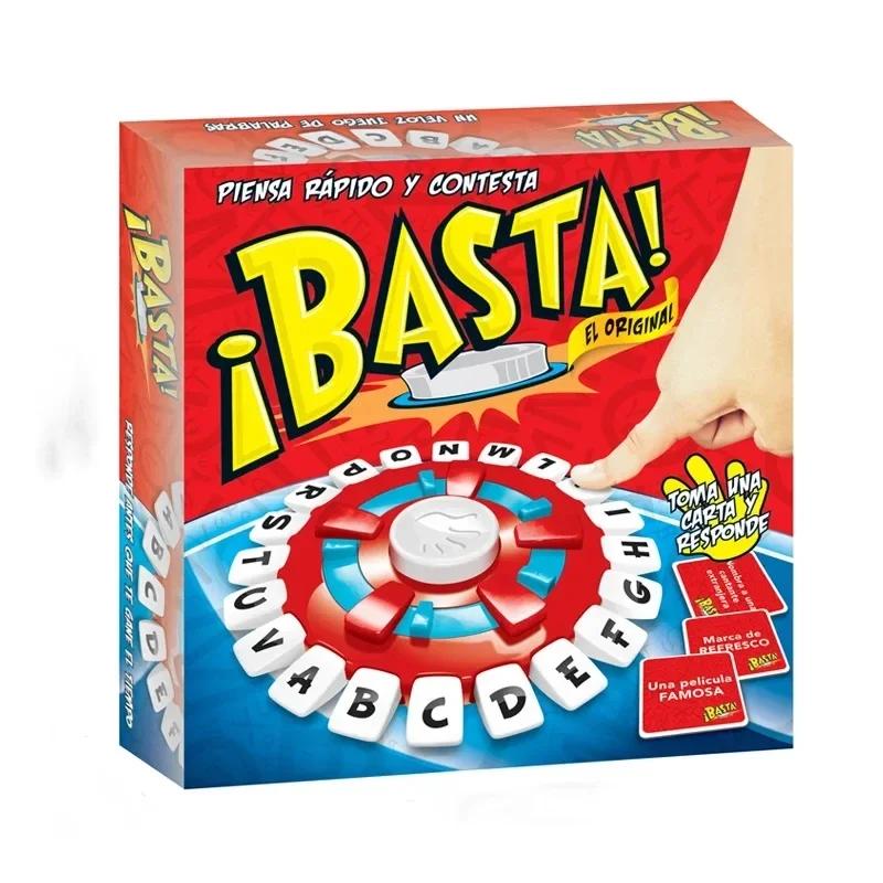 Basta Game Игра в слова Испанский Английский Словарь Доска для нажатия букв Настольная игра Быстрая семейная вечеринка Игра для взрослых Путешествия